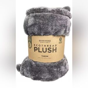 Berkshire Blanket & Home Co Eco Plush 50X70 Throw Blanket Gray Bedding Cover NEW